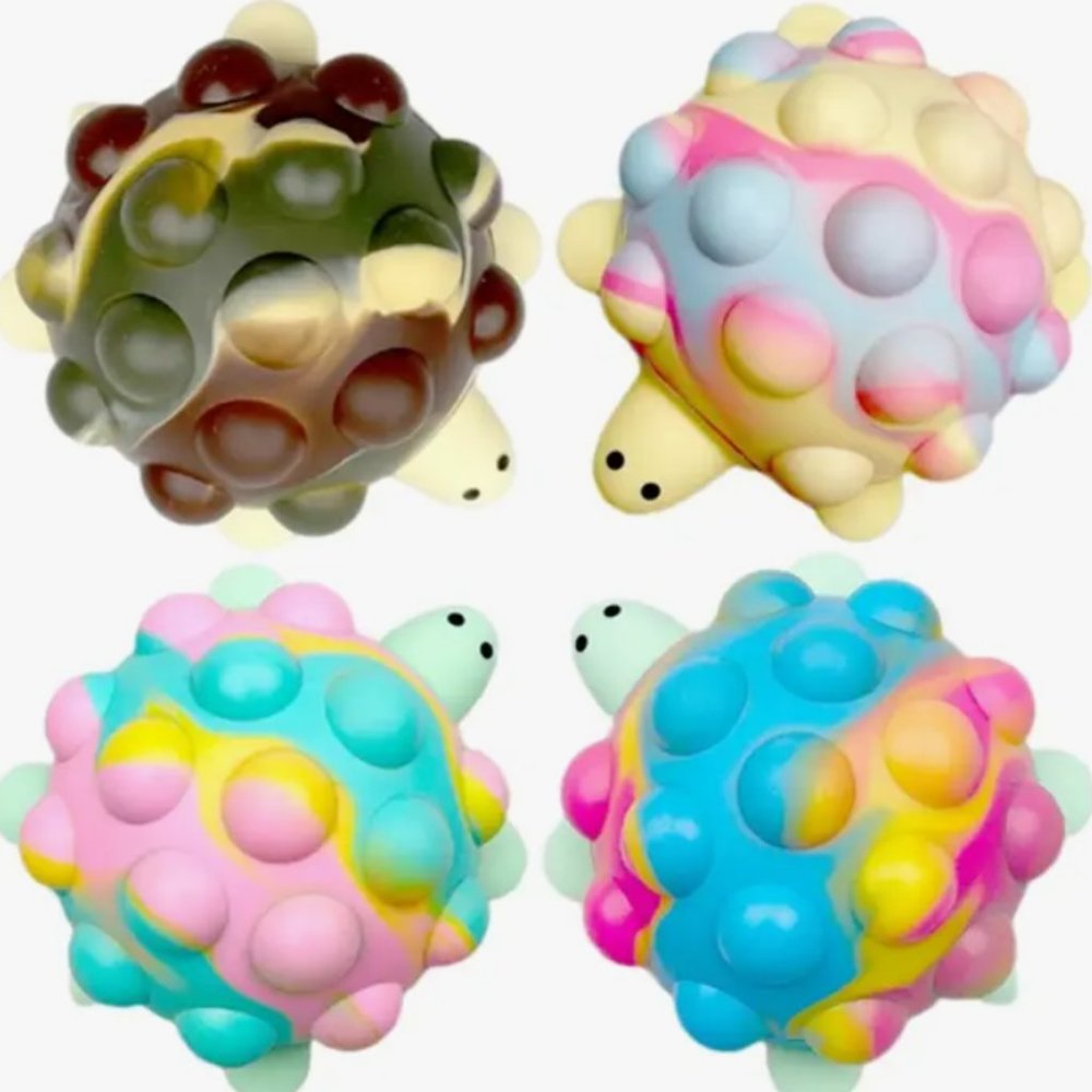 Pop & Play 3D Tortoise | Silicone Bubble Popper Fidget Toy